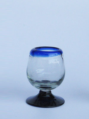 Sale Items / Cobalt Blue Rim 2.5 oz Tequila Sippers  / Sip your favourite tequila with these iconic cobalt blue rim sipping glasses. You may also serve lemon juice or other chasers.